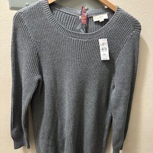 LOFT Women's Charcoal Knit Sweater